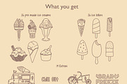 150+ Procreate Ice Cream Stamp Set, a Brush Add-On by SketchQueen (Thumbnail 6 of 7)