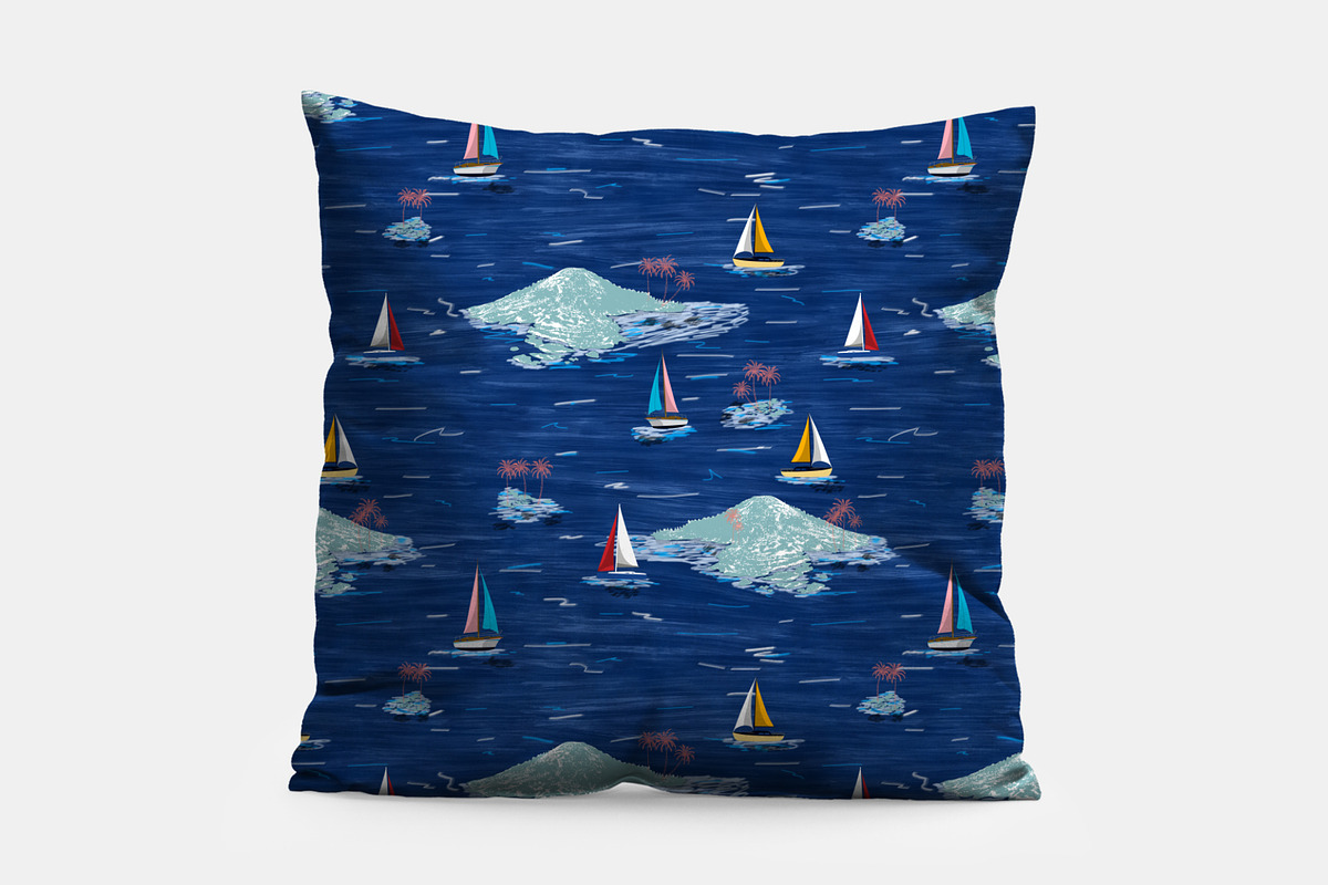 Island Pattern - Seamless Print, a Pattern Graphic by Talip Memis (Photo 4 of 6)