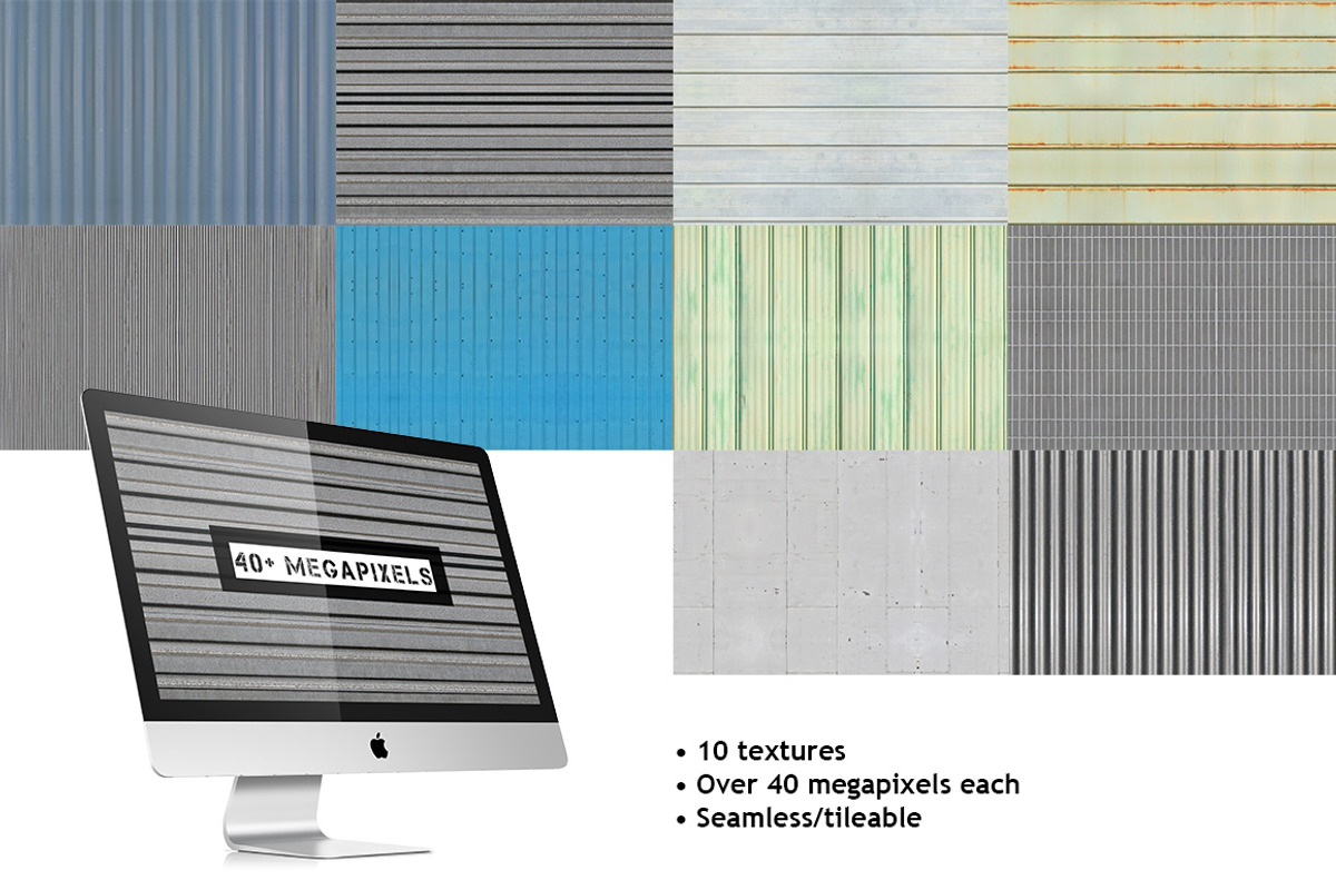 10 Seamless Metal Textures preview 2