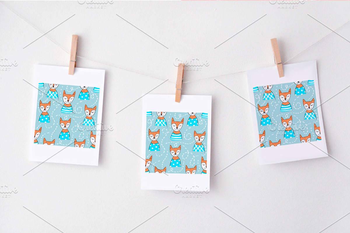 Seamless pattern with foxes, a Pattern Graphic by Melniklenart (Photo 4 of 4)