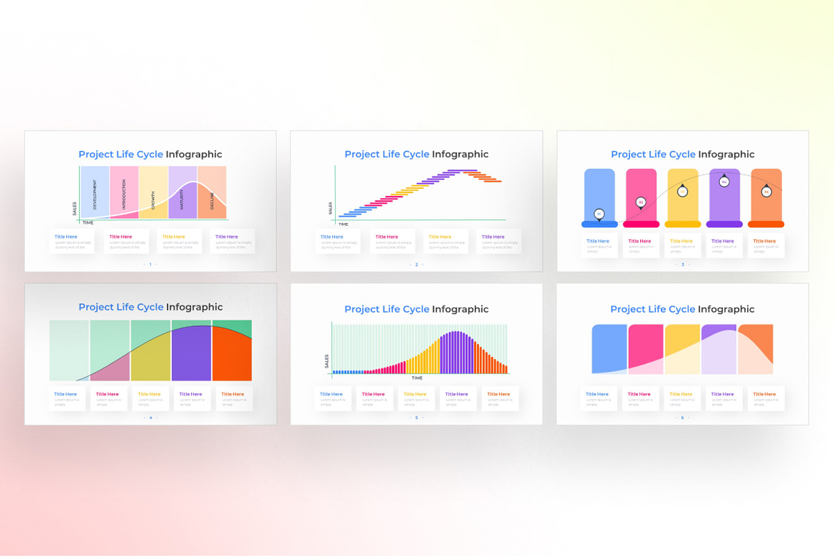 Project Life Cycle PowerPoint- Infographic Template