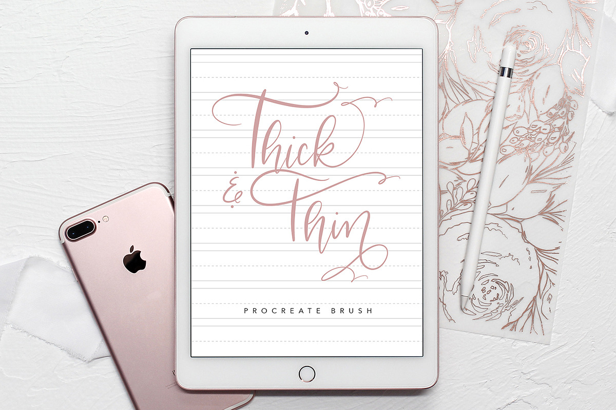Thick & Thin Procreate Brush
