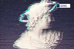 Cyberpunk Glitch Photo Effect