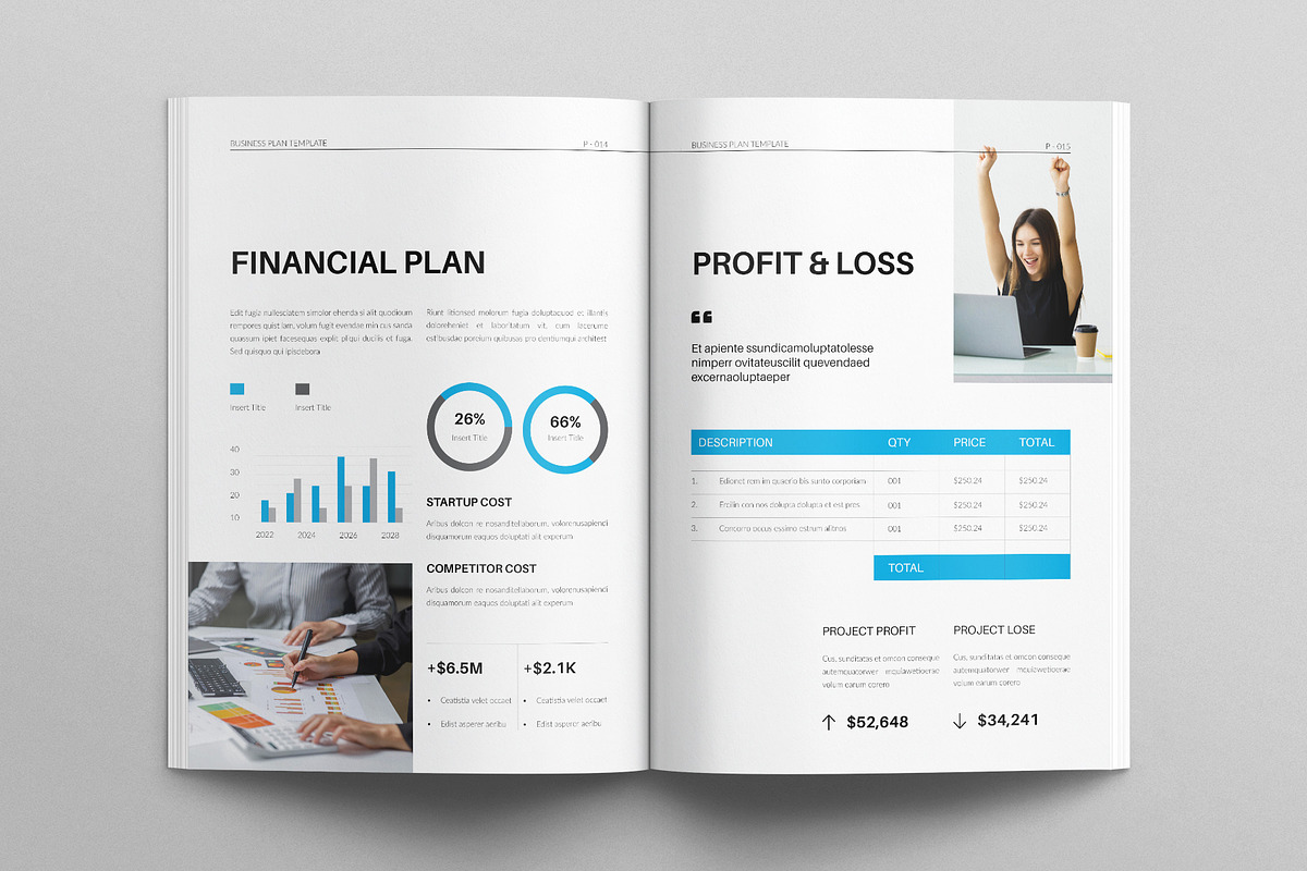 Business Plan Brochure Template, a Brochure Template by E-Type (Photo 6 of 7)