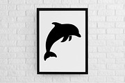 Dolphin Silhouette SVG, an Animal Illustration by newminddesign (Thumbnail 2 of 3)