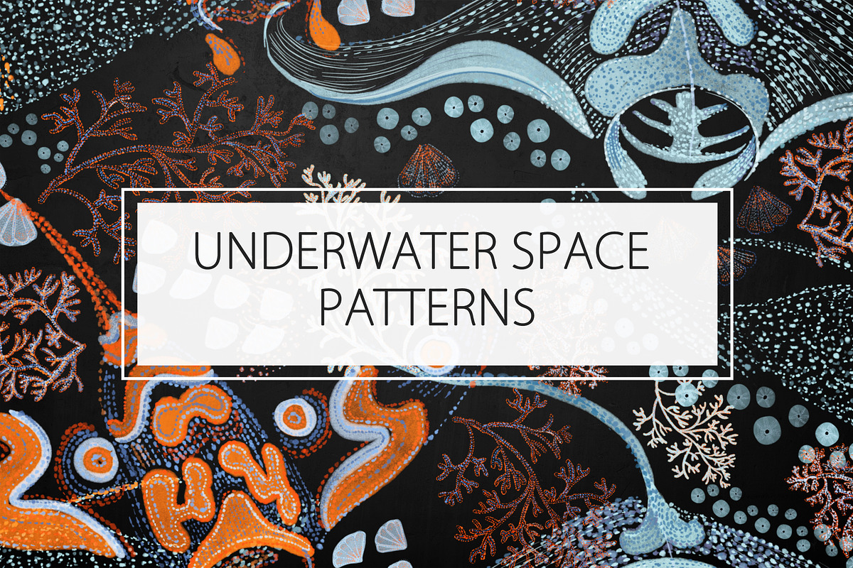 UNDERWATER / SPACE PATTERNS, a Pattern Graphic by ANAKOTO (Photo 1 of 17)