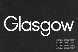 Glasgow | Iconic Sans Serif, a Sans Serif Font by Jen Wagner Co