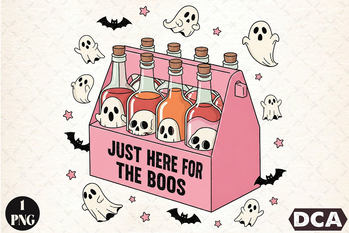 Pink Halloween PNG, an Illustration by DreamCafeArt (Photo 1 of 7)