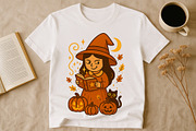Cute halloween witch with pumpkins., a Decorative Illustration by kaisorn (Thumbnail 5 of 9)