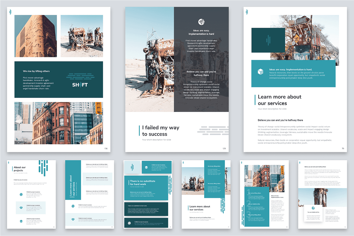Shift Powerpoint Template - US & A4, a Presentation Template by Reshapely (Photo 16 of 25)