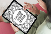 Mental Health Adults Coloring Book, a Print Template by Kristina Chistiakova (Thumbnail 4 of 4)