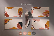 Modern Afro-American Women Set, a Texture Illustration by Illustana (Thumbnail 7 of 16)