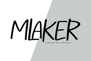 MLAKER Playful Brush Font, a Handwritten Font by NTC Graphic
