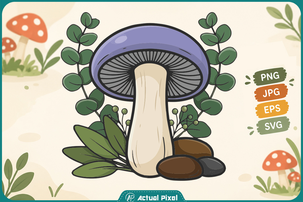 Mushroom Botanical Clipart Bundle, an Object Graphic by Actual Pixel (Photo 19 of 21)