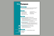 Teal Teacher Resume Template, a Resume Template by Scribbled Napkin Design (Thumbnail 2 of 4)