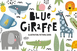 Cute cut animals, alphabet, poster, an Animal Illustration by Barkova Nadya