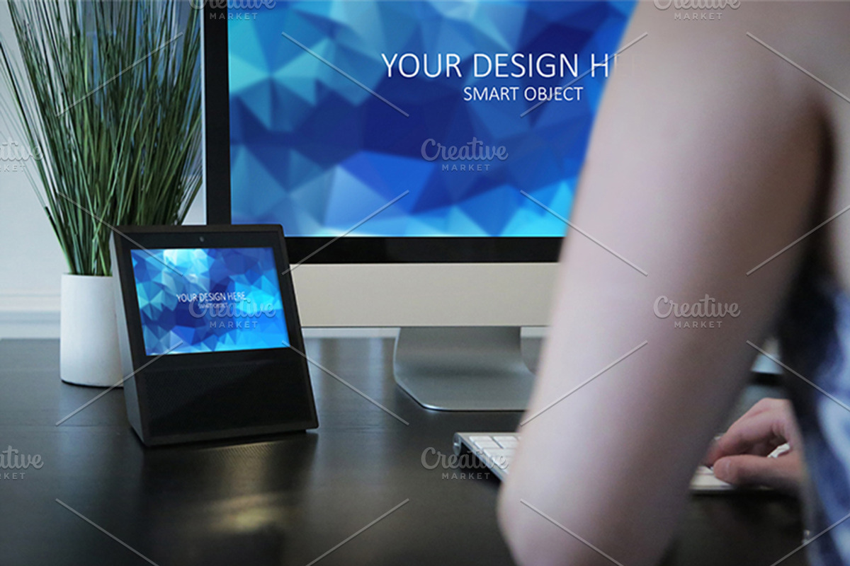 Echo Show Workstation PSD Mockups, an iPhone Mockup by Shop Mockpro (Photo 9 of 19)