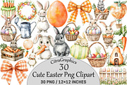 Cute Easter Clipart, an Illustration by CitraGraphics (Thumbnail 1 of 5)