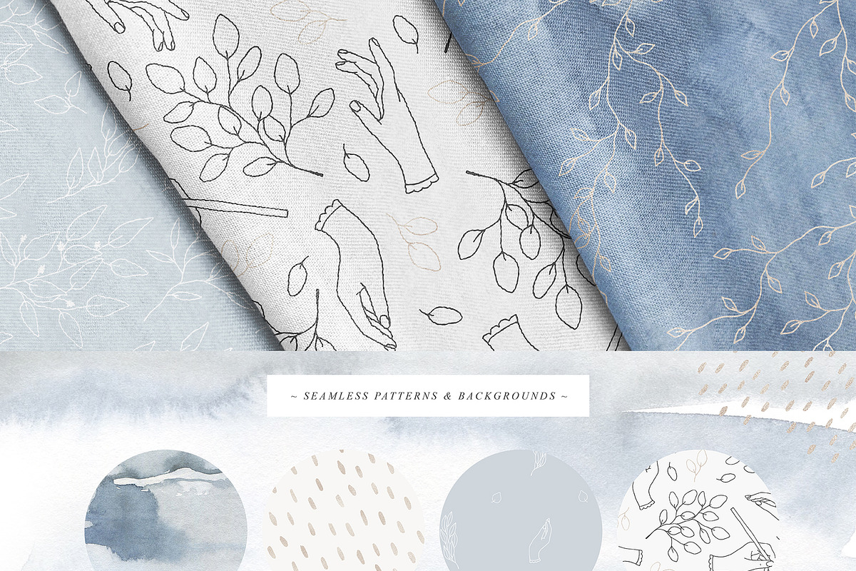 Scandi Leaf Collection, a Texture Illustration by Julia Dreams (Photo 5 of 8)