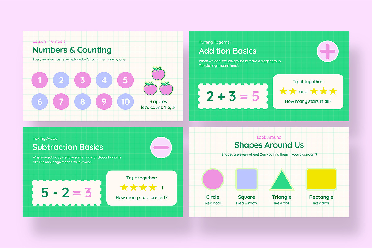 Kids Math Class Presentation, a Presentation Template by BrandPacks