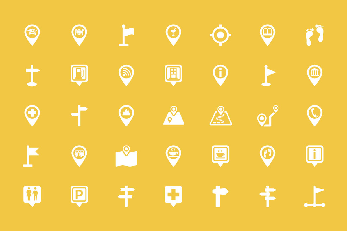 125+ Maps and Navigation Vector Icon, a Solid Icon by Creative Stall (Photo 3 of 4)
