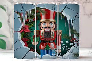 3D Christmas Nutcracker Tumbler, a Background Photo by LamanAzalea