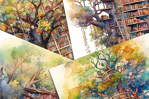 Whimsical Tree Library