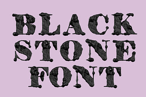 Black Stone Font, a Font by Handmadefont