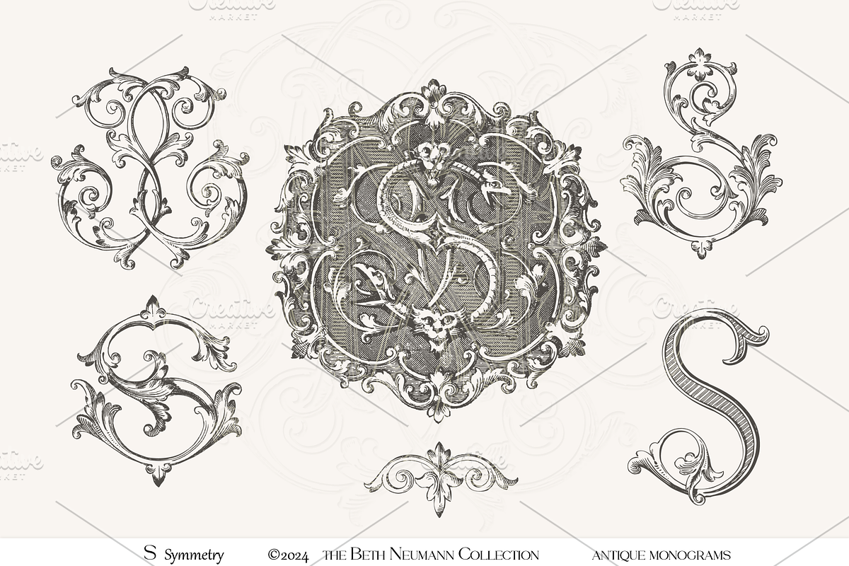 antique initial・monogram motif..:⋈*2個セット 【公式通販】