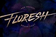 Floresh Typeface | Brush Font, a Handwritten Font by StoricType (Thumbnail 1 of 11)