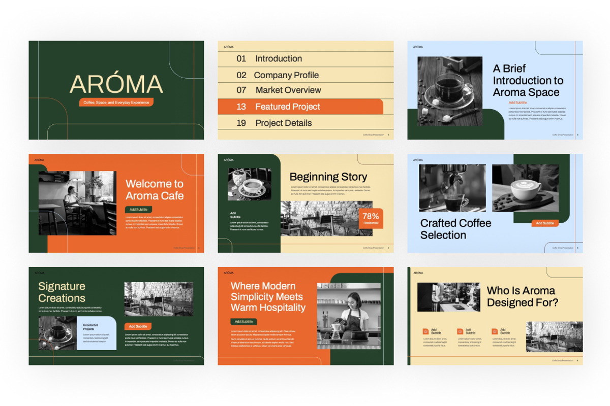 Aroma Coffeeshop Keynote, a Presentation Template by Loin Studio (Photo 4 of 4)