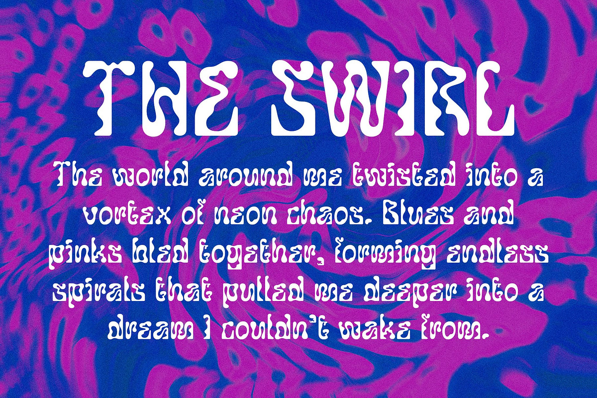CS Grained – Psychedelic Font, a Sans Serif Font by Craft Supply Co. (Photo 7 of 8)