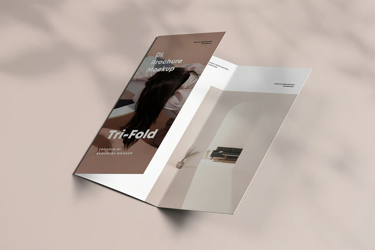 Tri-Fold DL Brochure Mock-up, an Advertising Mockup by zippypixelstudio (Photo 11 of 16)