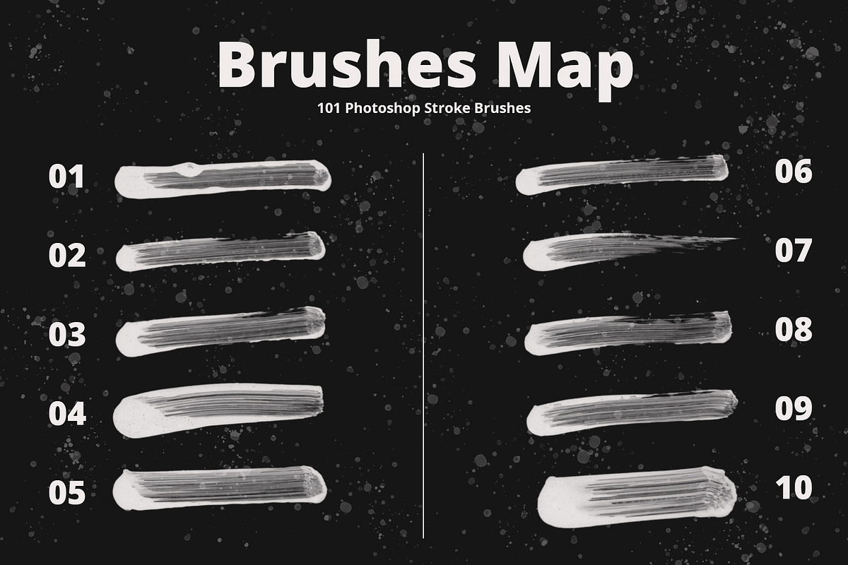 101 Photoshop Paint Stroke Brushes, a Brush Add-On by Graphicfresh (Photo 3 of 14)
