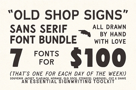 Bundle | Hand Drawn Sans Serif Fonts, a Sans Serif Font by Off The Rack ©