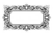 Vintage Rectangle Frame SVG Bundle, an Illustration by Designs_River (Thumbnail 12 of 31)