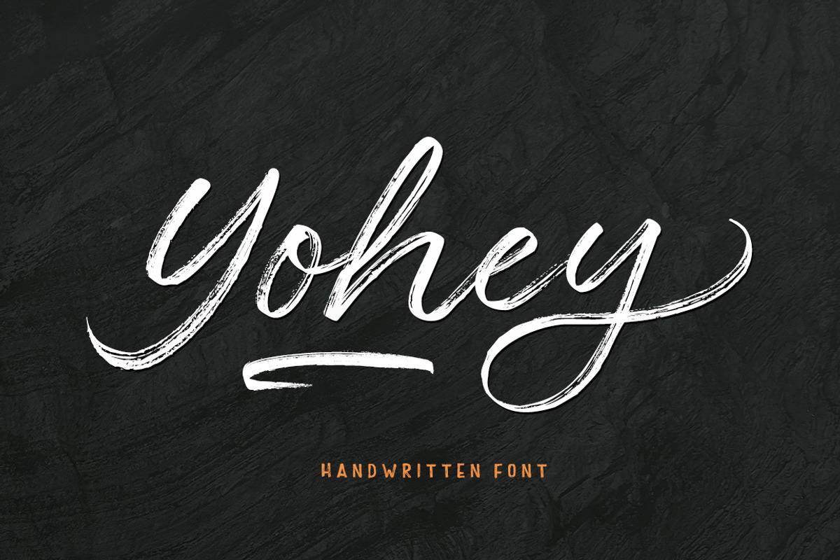 Yohey, a Script Font by Franstudio (Photo 1 of 9)