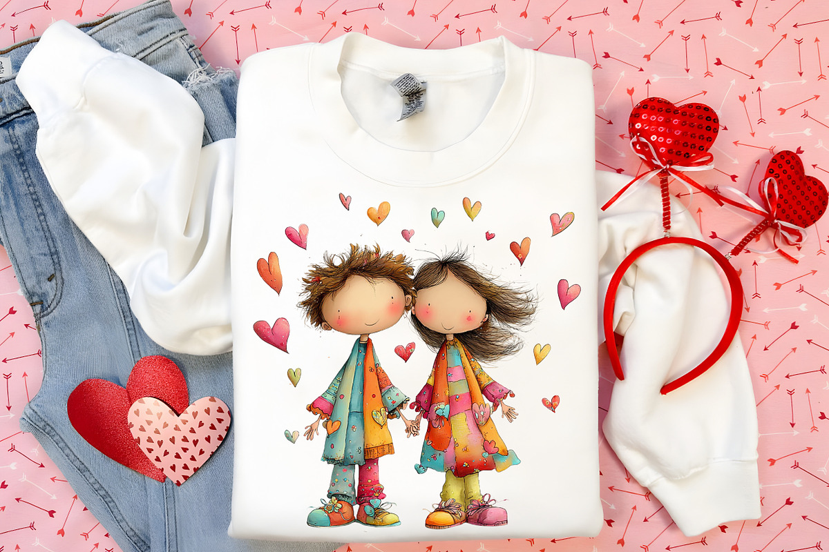 Whimsical Valentine's Day Couple, an Illustration by Canvas Craft (Photo 6 of 6)