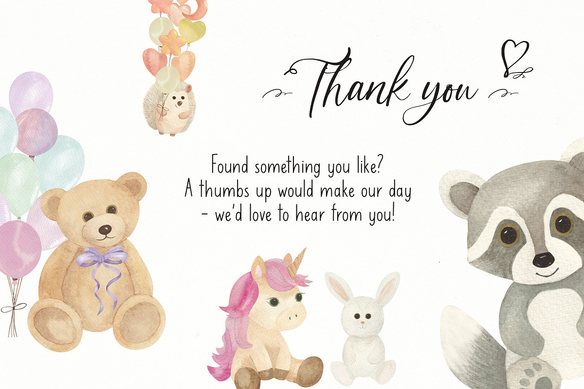 Baby Shower Plush Toys Set, a Decorative Illustration by Sunshine Art (Photo 11 of 11)