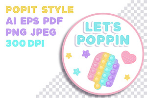 20 Pop It Cupcake Toppers Birthday