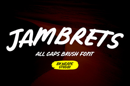 Jambrets - All Caps Brush Font