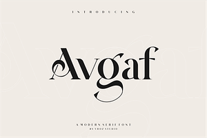 AVGAF - A Modern Serif Font