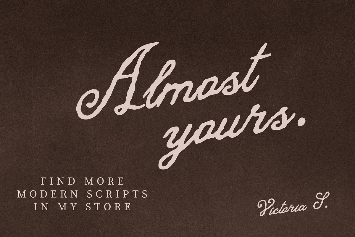 Quiet Attempt Love Handwritten Font, a Script Font by Struvictory.art (Photo 9 of 9)