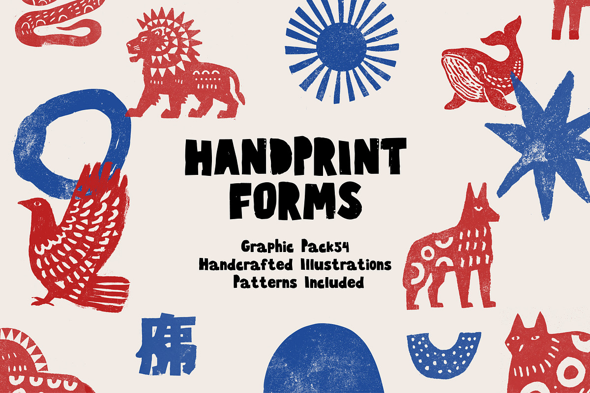 Handprint Forms Graphic Pack, a Decorative Illustration by kavoon (Photo 1 of 10)
