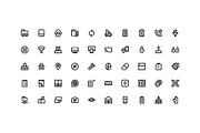 50 Utility App Micro Icons, an Outline Icon by Side Project (Thumbnail 2 of 5)