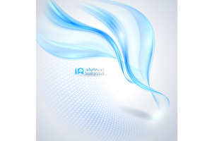 Abstract blue waving background, an Illustration by Valenty
