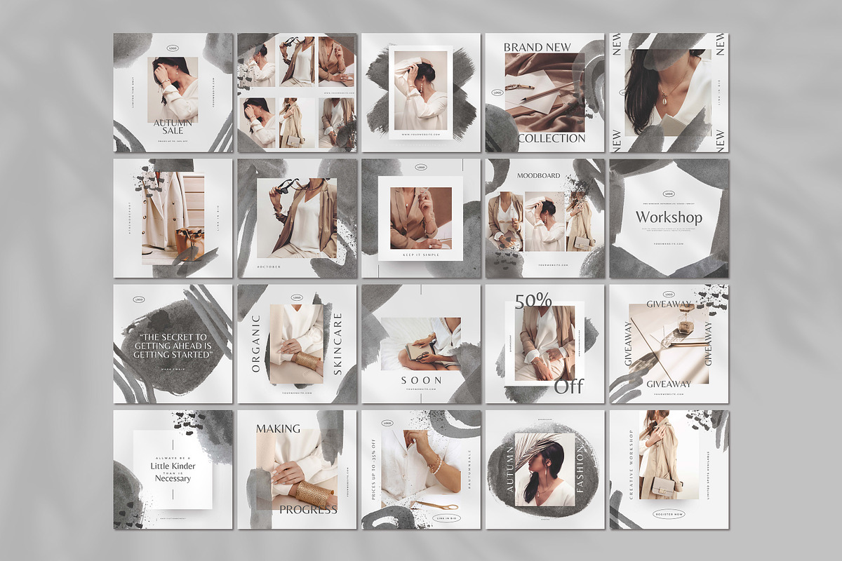 Watercolor Social Media Templates, a Social Media Template by AndrewPixel (Photo 8 of 10)