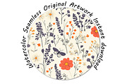 Floral Seamless Pattern, a Seasonal Illustration by Layerology (Thumbnail 2 of 3)