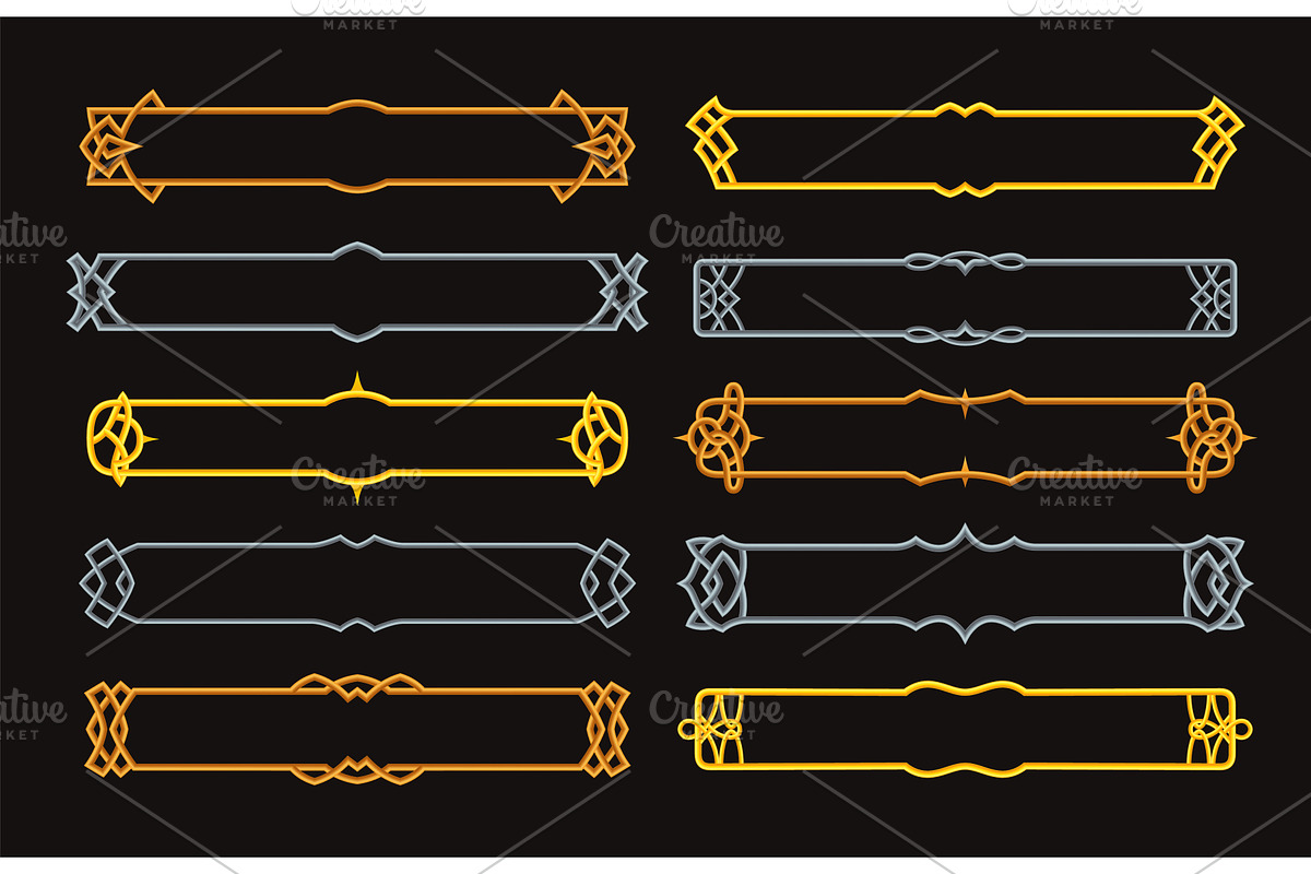 Frames medieval game ui. Empty, an Object Illustration by Things for designers