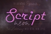 Script Neon 3D Lettering, a Graphic by TVartworks (Thumbnail 5 of 25)